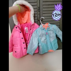 carter's 2 coats in 1 winter w/ flannel jacket